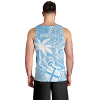 Custom Indo Fijians Men Tank Top Fiji ke Hindustani Polyneisan Paisley Blue Style - Wonder Print Shop