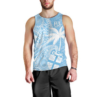 Custom Indo Fijians Men Tank Top Fiji ke Hindustani Polyneisan Paisley Blue Style - Wonder Print Shop