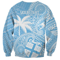 Custom Indo Fijians Sweatshirt Fiji ke Hindustani Polyneisan Paisley Blue Style - Wonder Print Shop