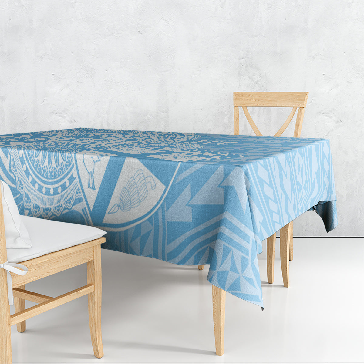 Custom Indo Fijians Tablecloth Fiji ke Hindustani Polyneisan Paisley Blue Style - Wonder Print Shop