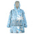 Custom Indo Fijians Wearable Blanket Hoodie Fiji ke Hindustani Polyneisan Paisley Blue Style - Wonder Print Shop