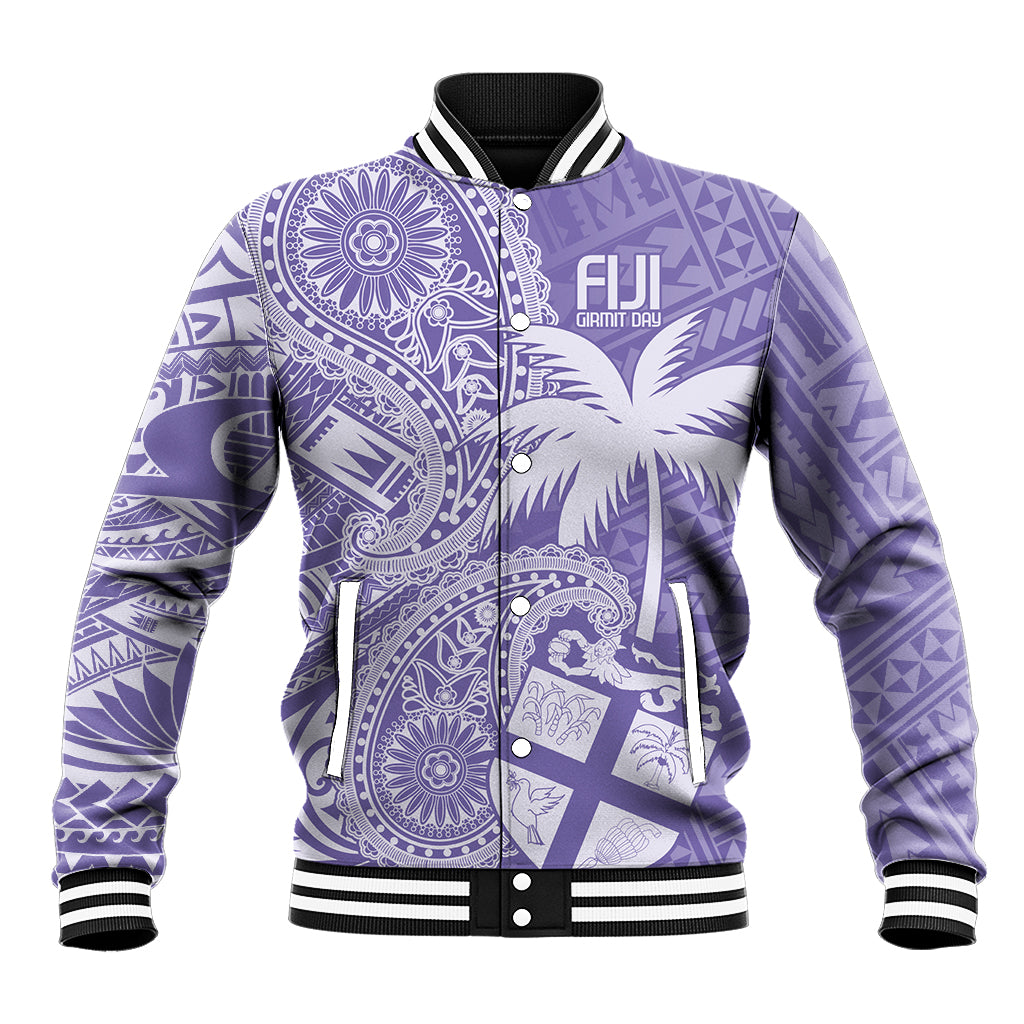 Custom Indo Fijians Baseball Jacket Fiji ke Hindustani Polyneisan Paisley Purple Style LT9 - Wonder Print Shop