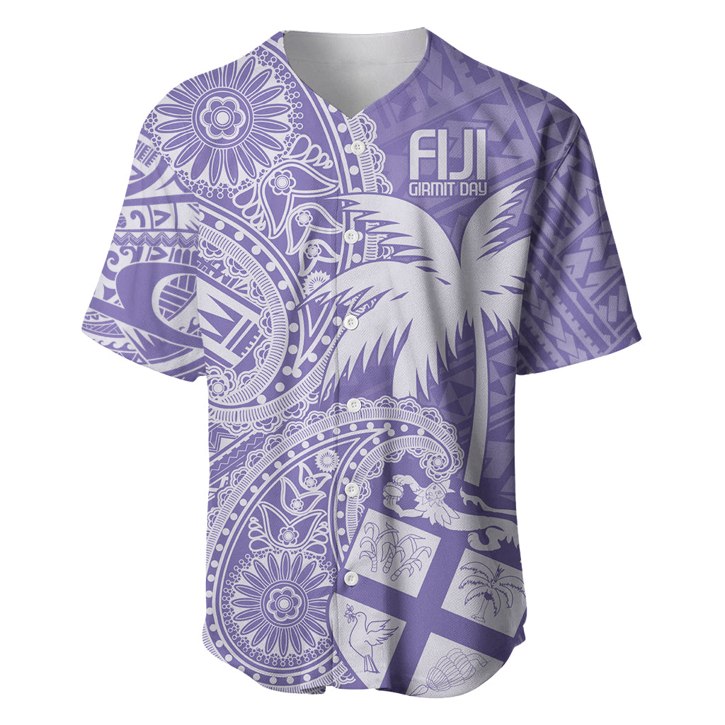 Custom Indo Fijians Baseball Jersey Fiji ke Hindustani Polyneisan Paisley Purple Style LT9 - Wonder Print Shop