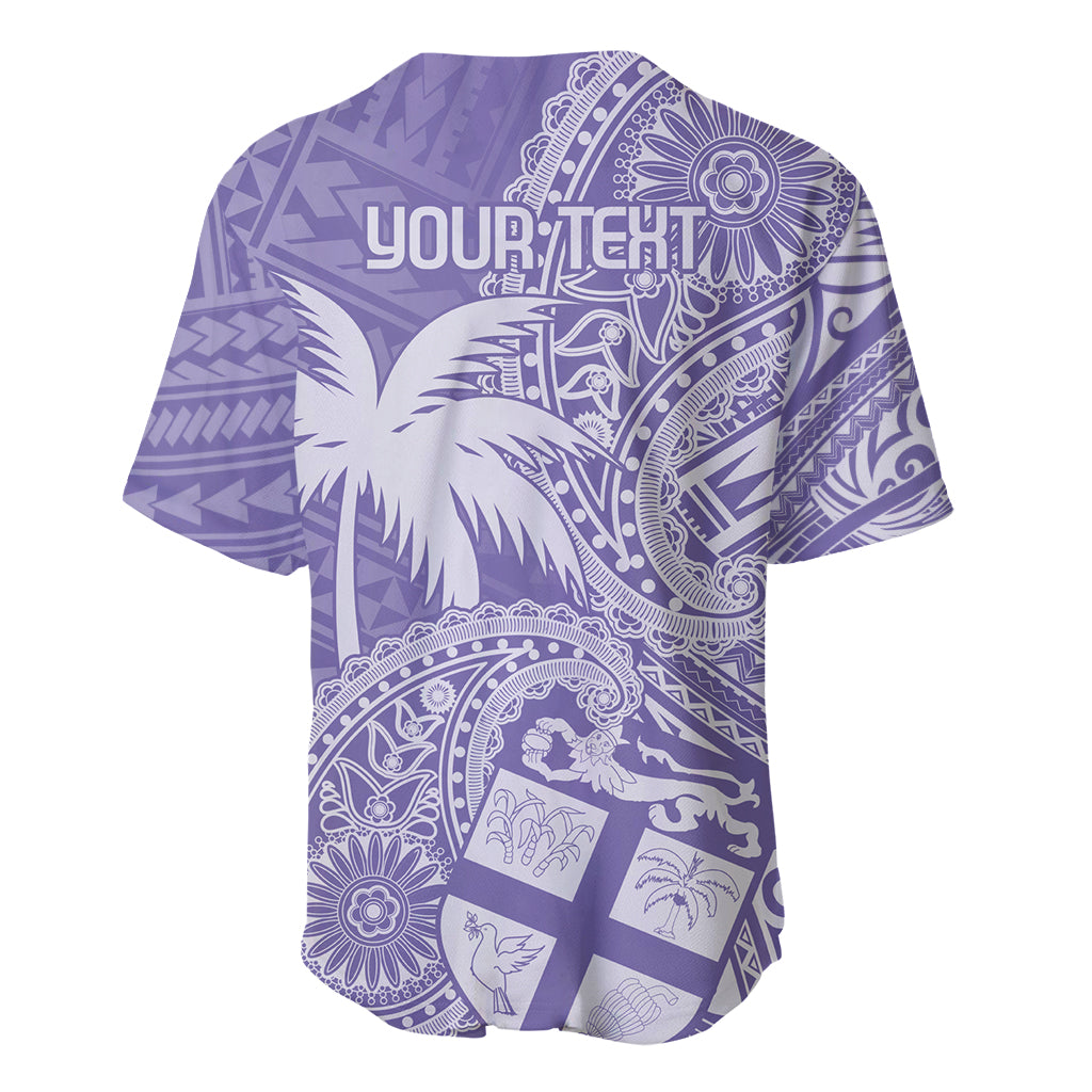 Custom Indo Fijians Baseball Jersey Fiji ke Hindustani Polyneisan Paisley Purple Style LT9 - Wonder Print Shop