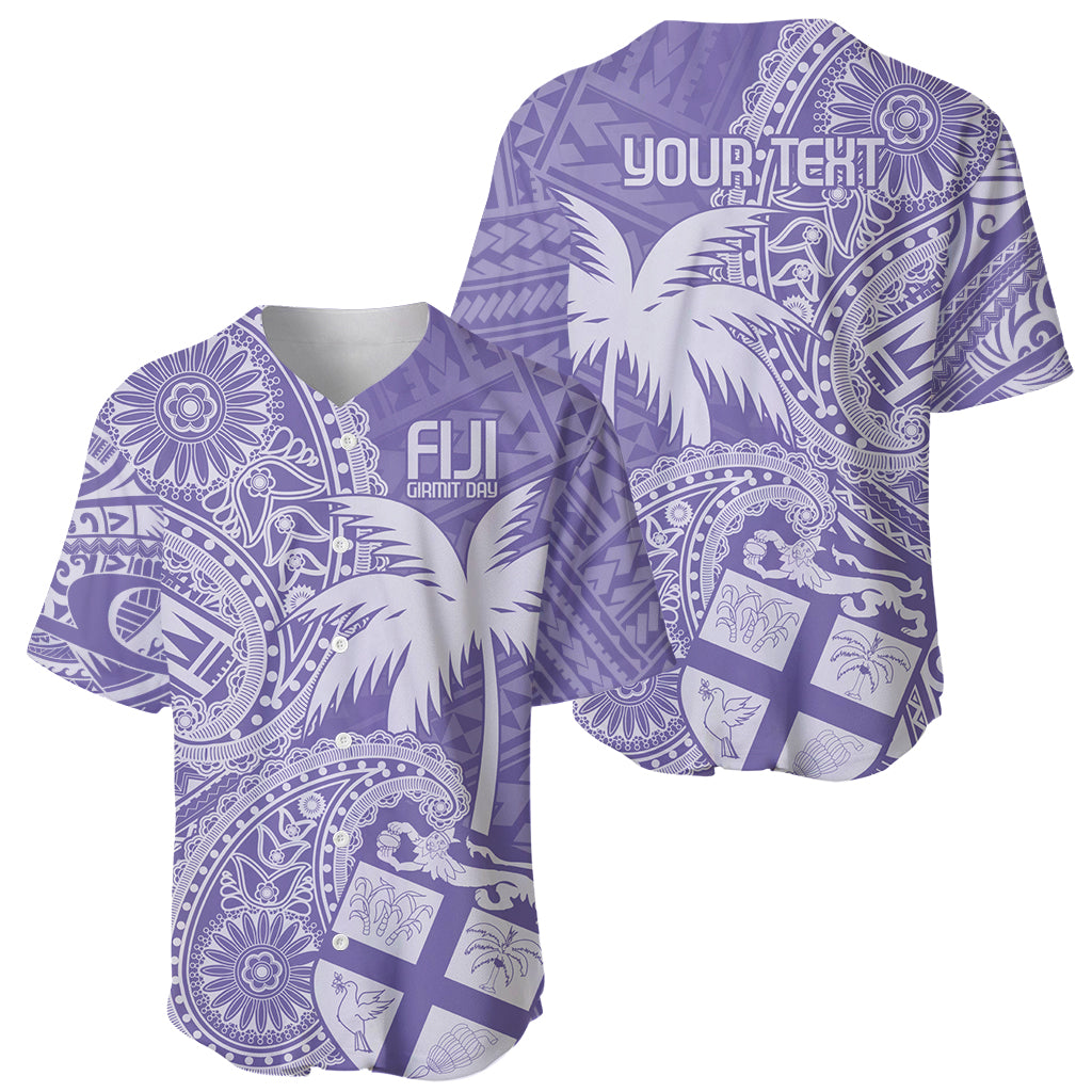 Custom Indo Fijians Baseball Jersey Fiji ke Hindustani Polyneisan Paisley Purple Style LT9 - Wonder Print Shop