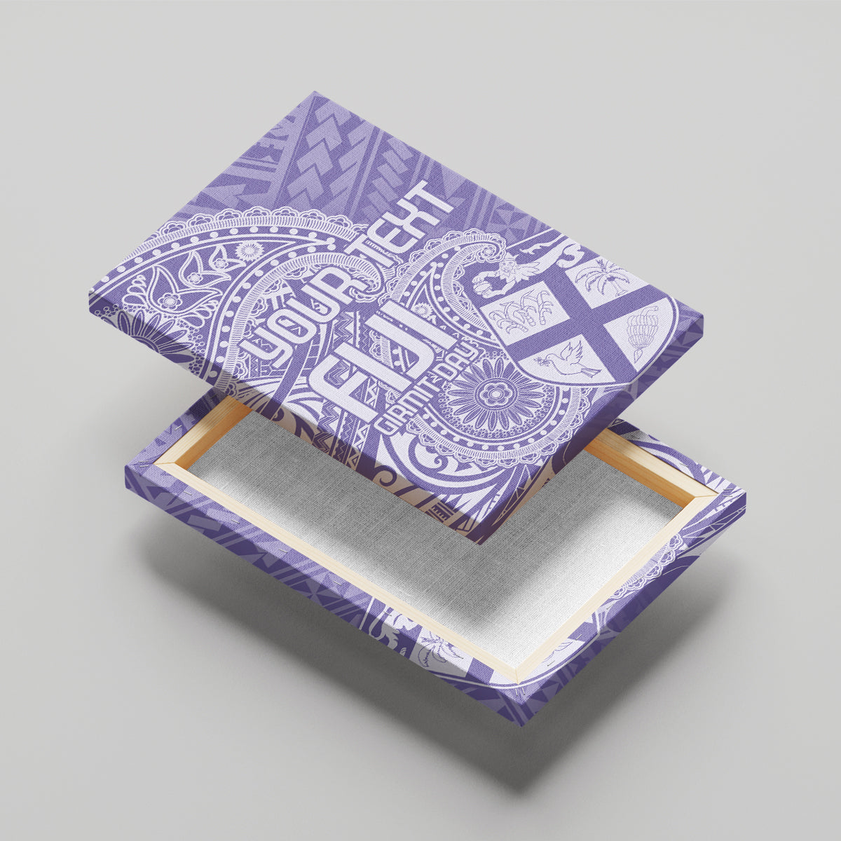 Custom Indo Fijians Canvas Wall Art Fiji ke Hindustani Polyneisan Paisley Purple Style LT9 - Wonder Print Shop