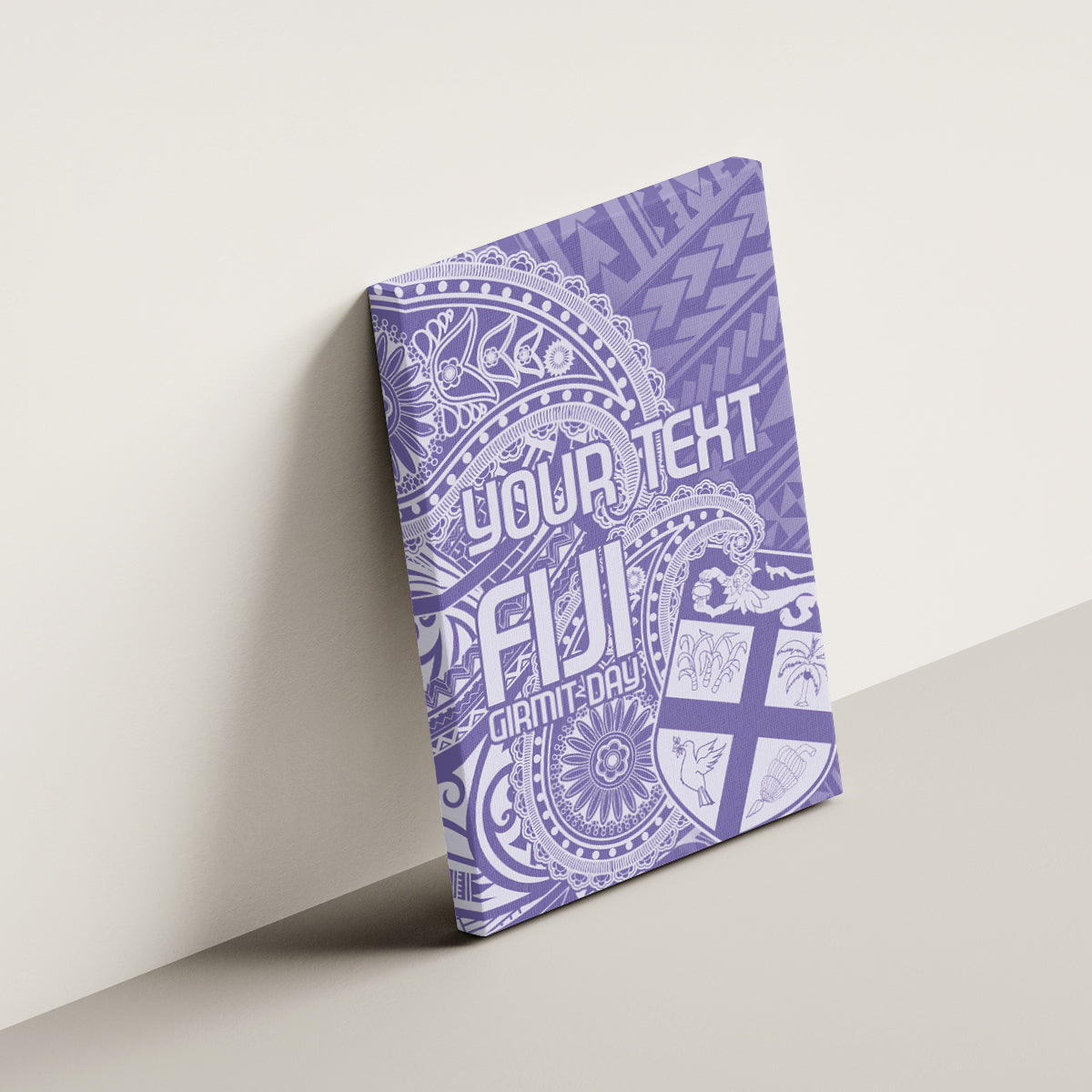 Custom Indo Fijians Canvas Wall Art Fiji ke Hindustani Polyneisan Paisley Purple Style LT9 - Wonder Print Shop