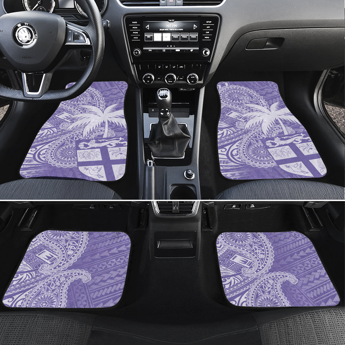 Custom Indo Fijians Car Mats Fiji ke Hindustani Polyneisan Paisley Purple Style LT9 - Wonder Print Shop