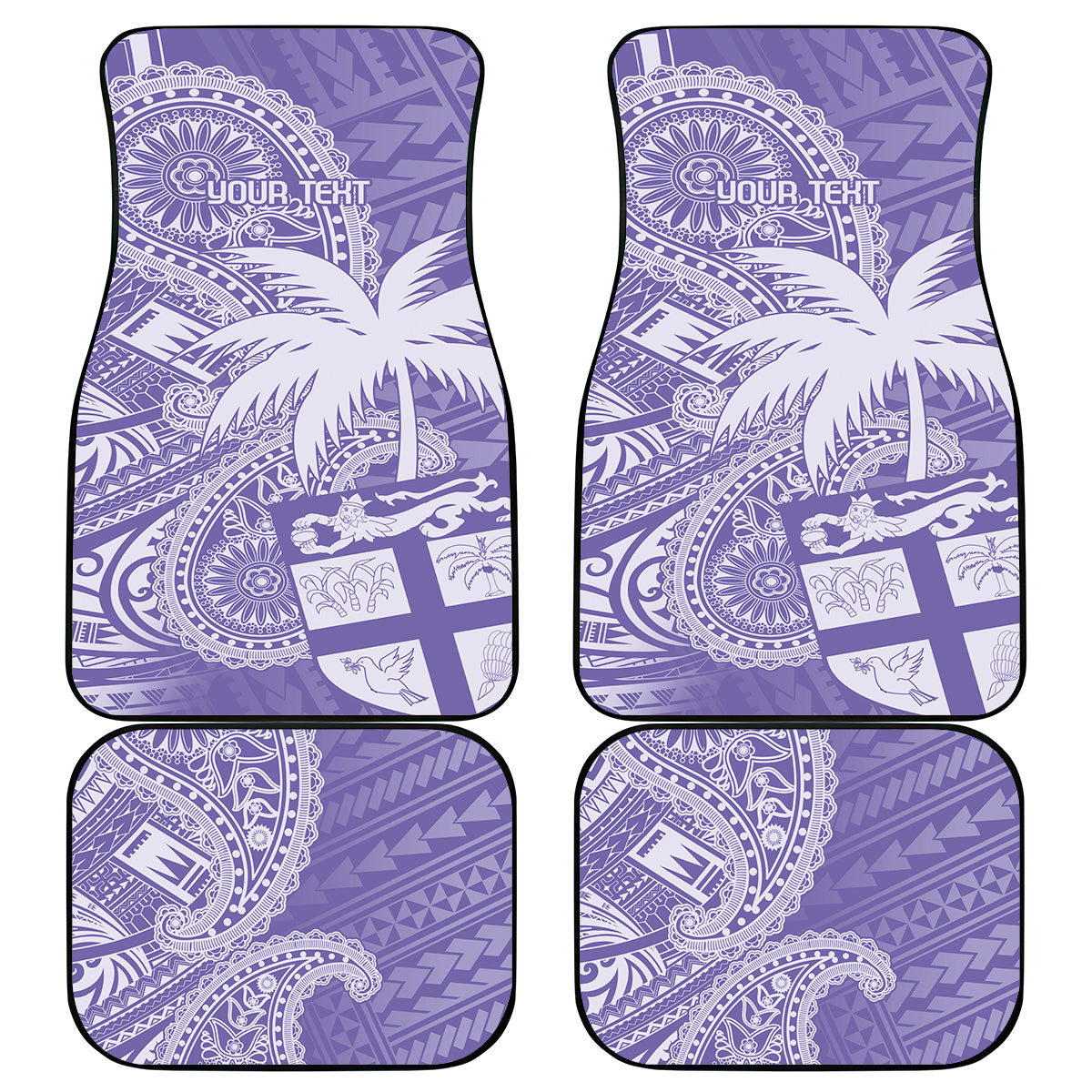 Custom Indo Fijians Car Mats Fiji ke Hindustani Polyneisan Paisley Purple Style LT9 - Wonder Print Shop