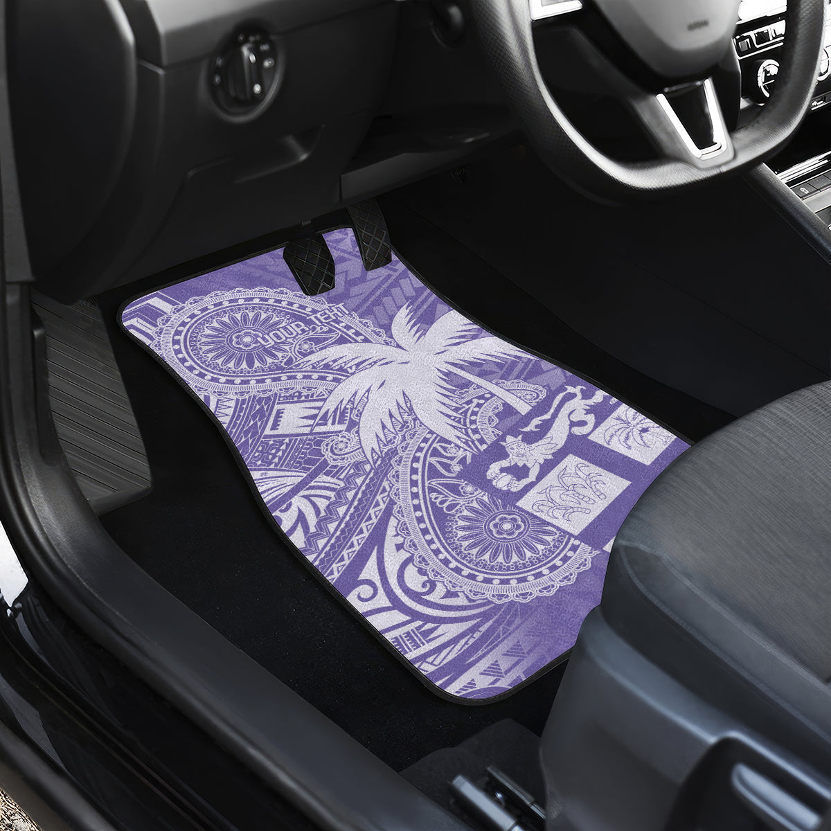 Custom Indo Fijians Car Mats Fiji ke Hindustani Polyneisan Paisley Purple Style LT9 - Wonder Print Shop