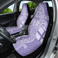 Custom Indo Fijians Car Seat Cover Fiji ke Hindustani Polyneisan Paisley Purple Style LT9 - Wonder Print Shop