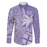 Custom Indo Fijians Family Matching Long Sleeve Bodycon Dress and Hawaiian Shirt Fiji ke Hindustani Polyneisan Paisley Purple Style LT9 - Wonder Print Shop