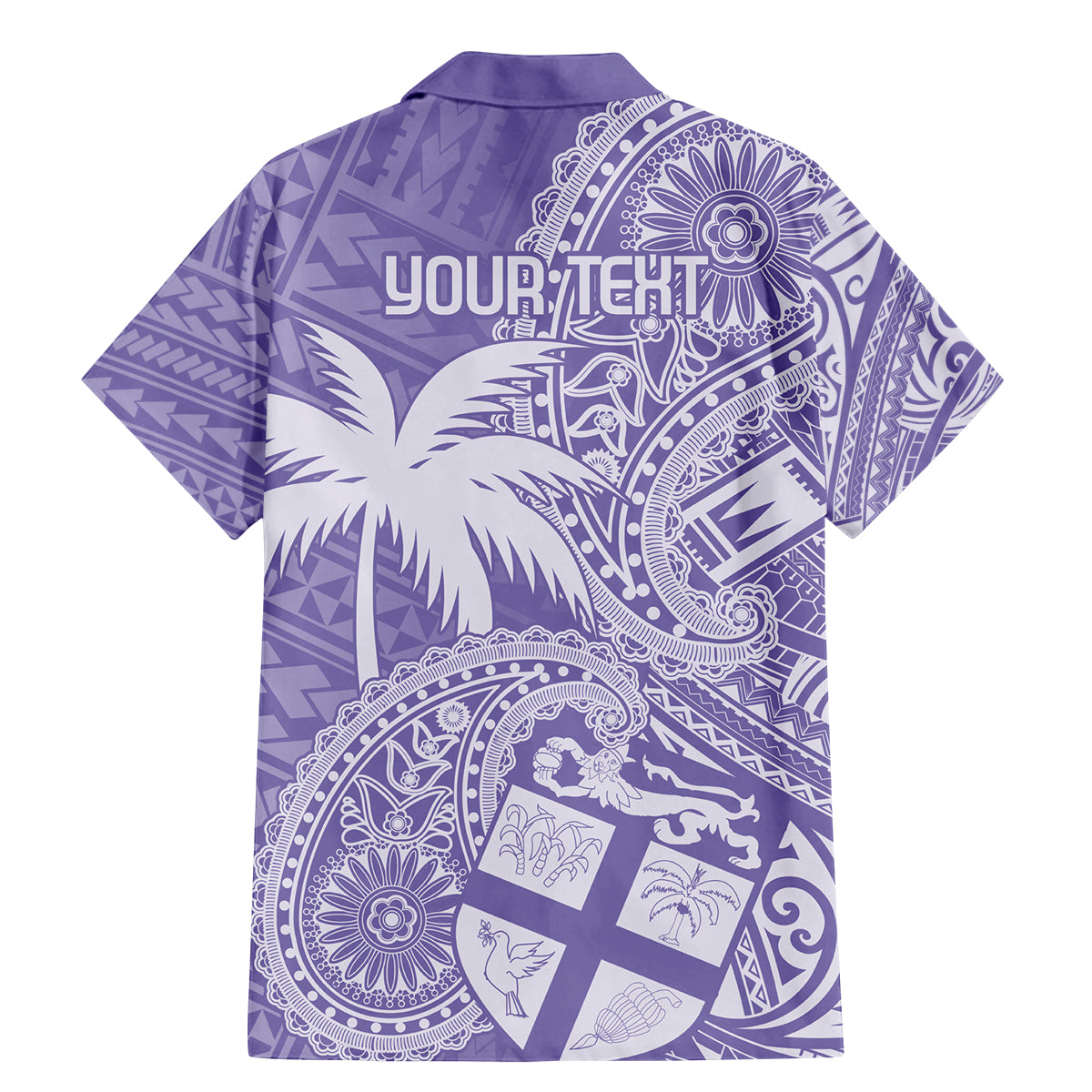 Custom Indo Fijians Family Matching Mermaid Dress and Hawaiian Shirt Fiji ke Hindustani Polyneisan Paisley Purple Style LT9 - Wonder Print Shop