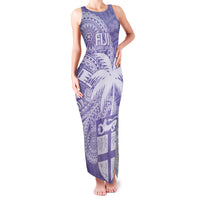 Custom Indo Fijians Family Matching Tank Maxi Dress and Hawaiian Shirt Fiji ke Hindustani Polyneisan Paisley Purple Style - Wonder Print Shop