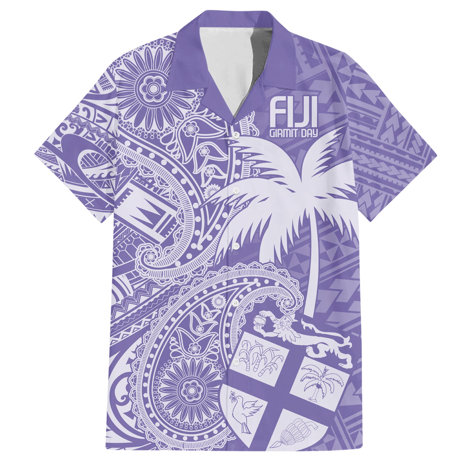 Custom Indo Fijians Hawaiian Shirt Fiji ke Hindustani Polyneisan Paisley Purple Style - Wonder Print Shop