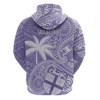 Custom Indo Fijians Hoodie Fiji ke Hindustani Polyneisan Paisley Purple Style - Wonder Print Shop