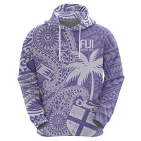 Custom Indo Fijians Hoodie Fiji ke Hindustani Polyneisan Paisley Purple Style - Wonder Print Shop