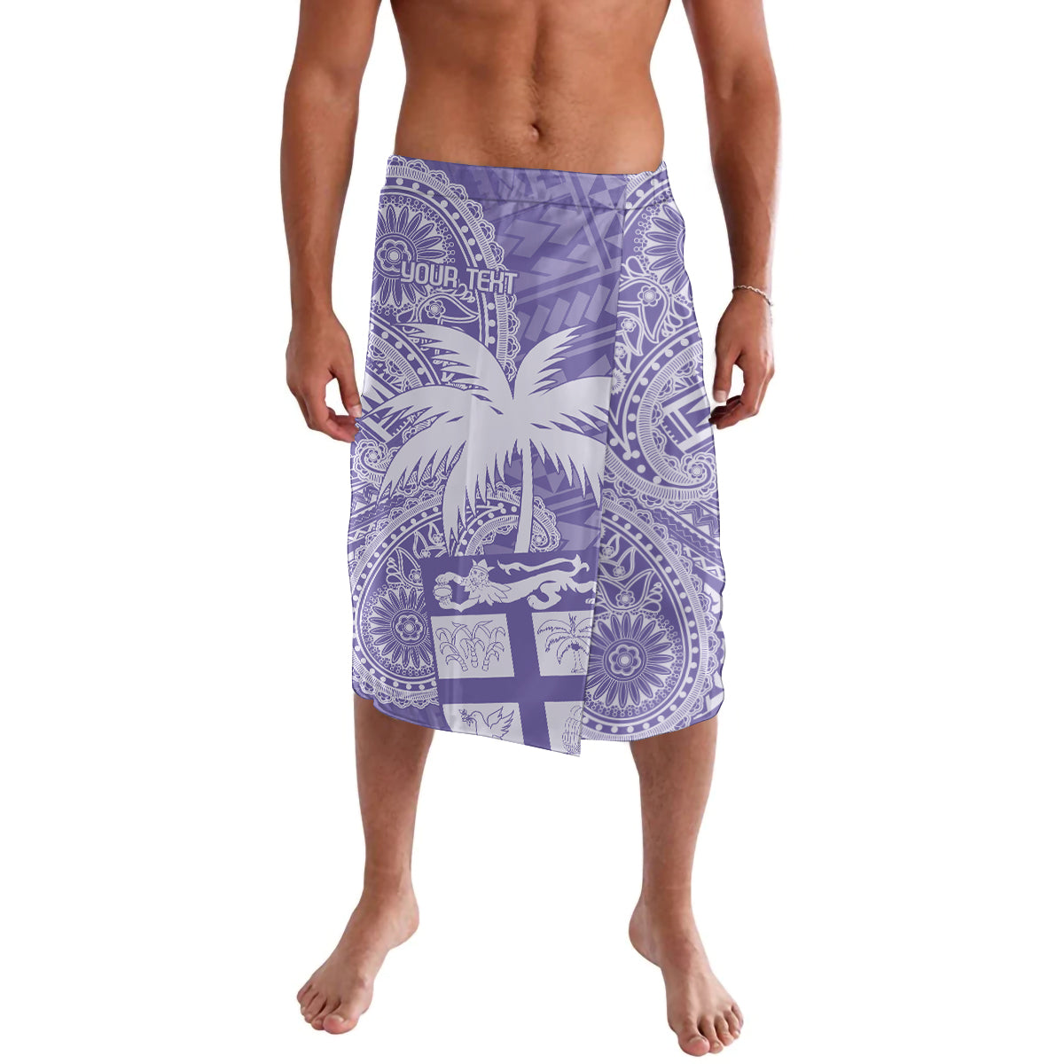 Custom Indo Fijians Lavalava Fiji ke Hindustani Polyneisan Paisley Purple Style - Wonder Print Shop