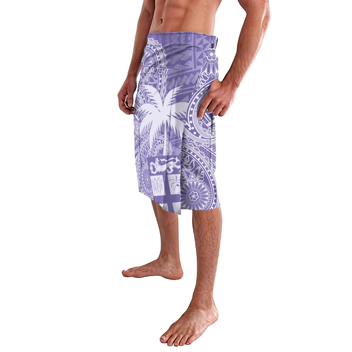 Custom Indo Fijians Lavalava Fiji ke Hindustani Polyneisan Paisley Purple Style - Wonder Print Shop