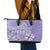 Custom Indo Fijians Leather Tote Bag Fiji ke Hindustani Polyneisan Paisley Purple Style - Wonder Print Shop