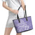 Custom Indo Fijians Leather Tote Bag Fiji ke Hindustani Polyneisan Paisley Purple Style - Wonder Print Shop