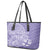 Custom Indo Fijians Leather Tote Bag Fiji ke Hindustani Polyneisan Paisley Purple Style - Wonder Print Shop