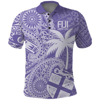 Custom Indo Fijians Polo Shirt Fiji ke Hindustani Polyneisan Paisley Purple Style - Wonder Print Shop
