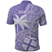 Custom Indo Fijians Polo Shirt Fiji ke Hindustani Polyneisan Paisley Purple Style - Wonder Print Shop