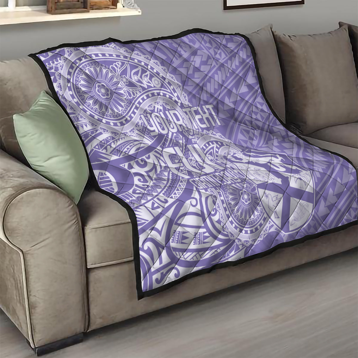 Custom Indo Fijians Quilt Fiji ke Hindustani Polyneisan Paisley Purple Style - Wonder Print Shop
