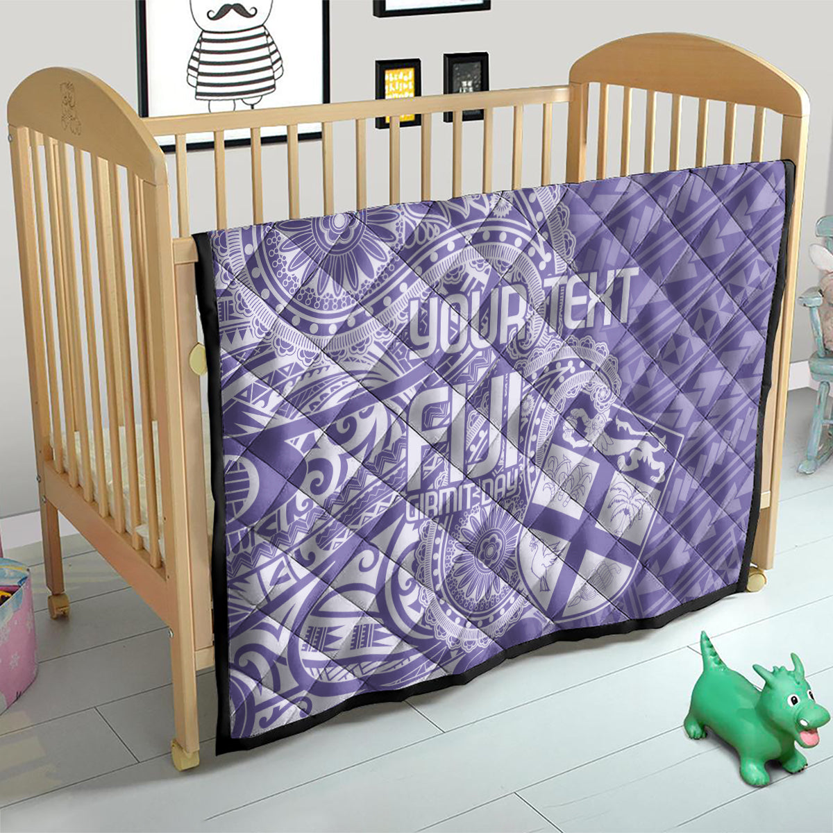 Custom Indo Fijians Quilt Fiji ke Hindustani Polyneisan Paisley Purple Style - Wonder Print Shop