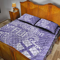 Custom Indo Fijians Quilt Bed Set Fiji ke Hindustani Polyneisan Paisley Purple Style - Wonder Print Shop