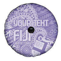 Custom Indo Fijians Spare Tire Cover Fiji ke Hindustani Polyneisan Paisley Purple Style - Wonder Print Shop