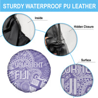Custom Indo Fijians Spare Tire Cover Fiji ke Hindustani Polyneisan Paisley Purple Style - Wonder Print Shop