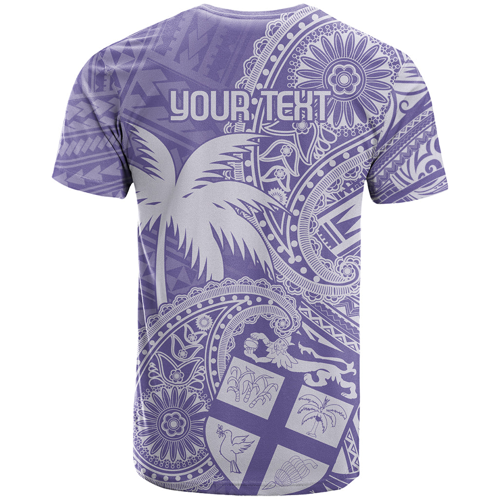 Custom Indo Fijians T Shirt Fiji ke Hindustani Polyneisan Paisley Purple Style - Wonder Print Shop