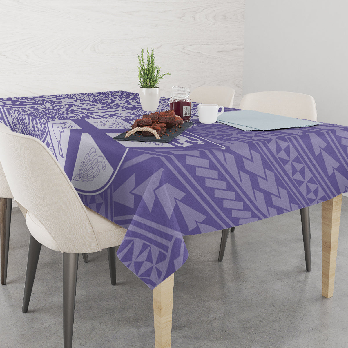 Custom Indo Fijians Tablecloth Fiji ke Hindustani Polyneisan Paisley Purple Style - Wonder Print Shop