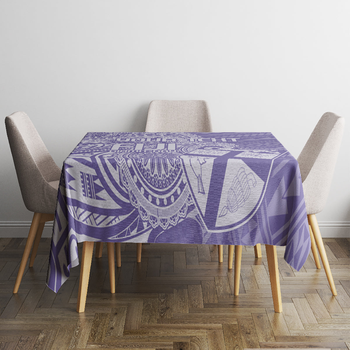 Custom Indo Fijians Tablecloth Fiji ke Hindustani Polyneisan Paisley Purple Style - Wonder Print Shop