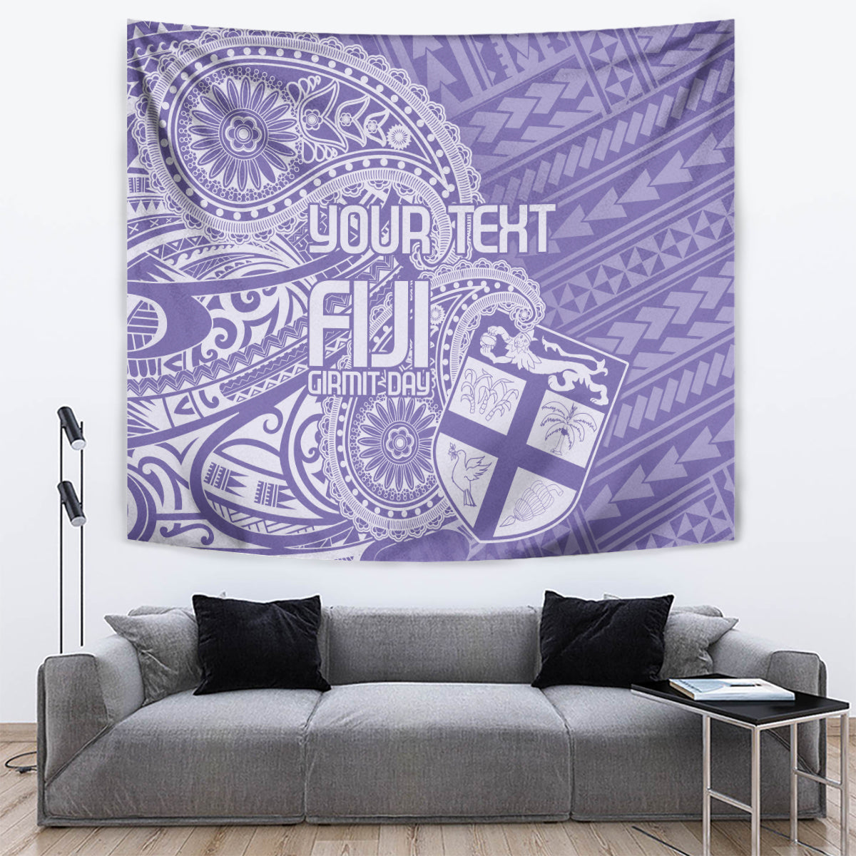 Custom Indo Fijians Tapestry Fiji ke Hindustani Polyneisan Paisley Purple Style - Wonder Print Shop