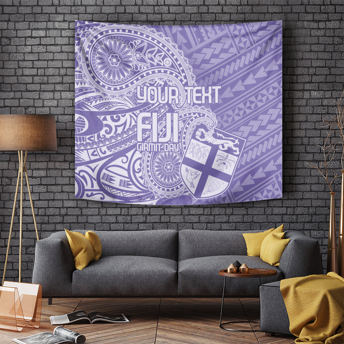 Custom Indo Fijians Tapestry Fiji ke Hindustani Polyneisan Paisley Purple Style - Wonder Print Shop