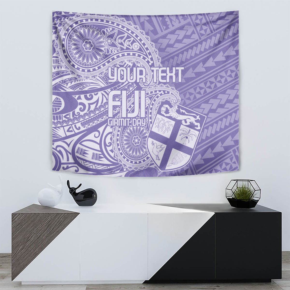 Custom Indo Fijians Tapestry Fiji ke Hindustani Polyneisan Paisley Purple Style - Wonder Print Shop