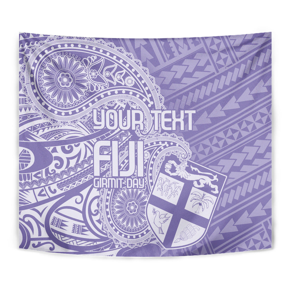 Custom Indo Fijians Tapestry Fiji ke Hindustani Polyneisan Paisley Purple Style - Wonder Print Shop