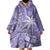 Custom Indo Fijians Wearable Blanket Hoodie Fiji ke Hindustani Polyneisan Paisley Purple Style - Wonder Print Shop