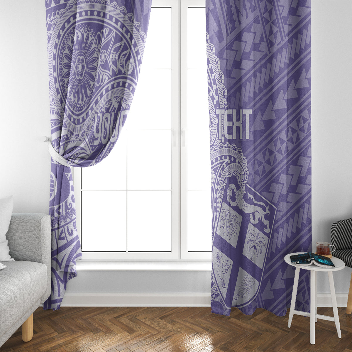 Custom Indo Fijians Window Curtain Fiji ke Hindustani Polyneisan Paisley Purple Style - Wonder Print Shop