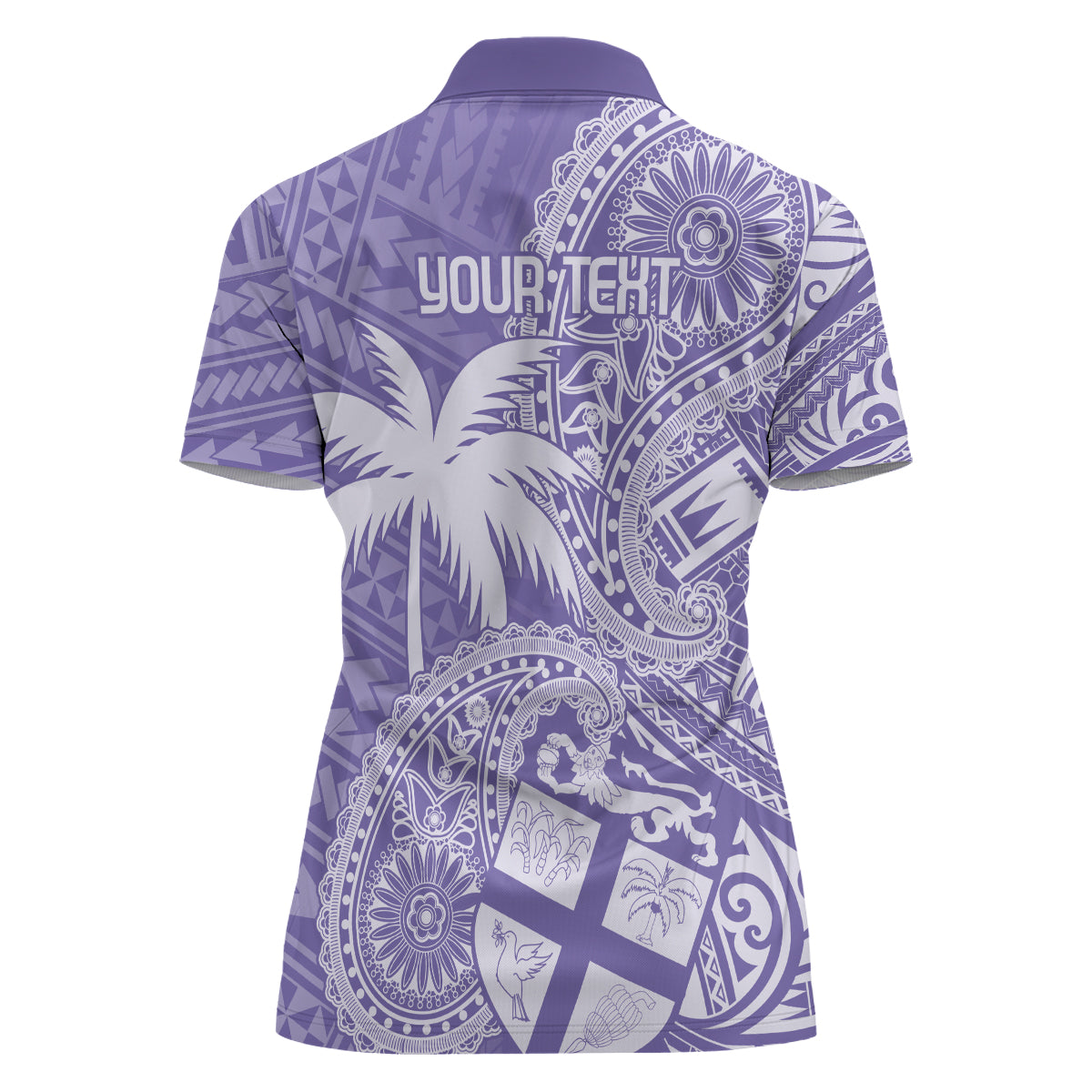 Custom Indo Fijians Women Polo Shirt Fiji ke Hindustani Polyneisan Paisley Purple Style - Wonder Print Shop