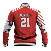 Swiss Football Custom Baseball Jacket 1990-1992 Retro Red Switzerland Vintage