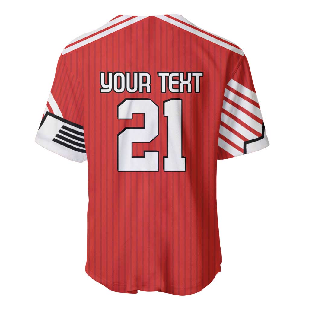 Swiss Football Custom Baseball Jersey 1990-1992 Retro Red Switzerland Vintage
