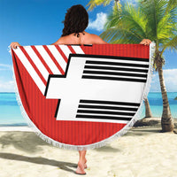 Swiss Football Custom Beach Blanket 1990-1992 Retro Red Switzerland Vintage