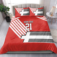 Swiss Football Custom Bedding Set 1990-1992 Retro Red Switzerland Vintage