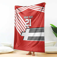 Swiss Football Custom Blanket 1990-1992 Retro Red Switzerland Vintage