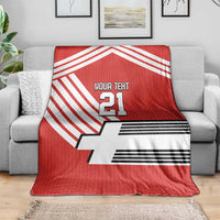 Swiss Football Custom Blanket 1990-1992 Retro Red Switzerland Vintage
