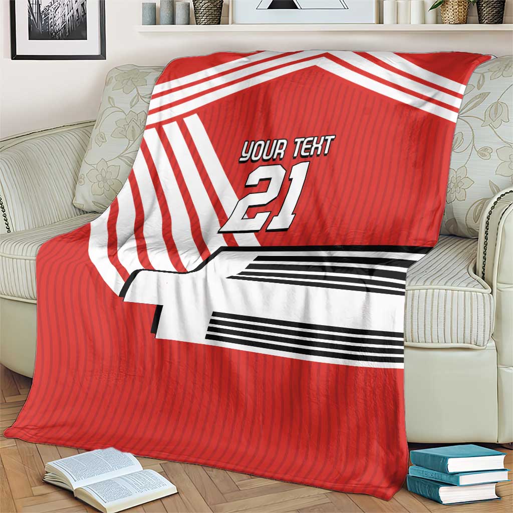 Swiss Football Custom Blanket 1990-1992 Retro Red Switzerland Vintage
